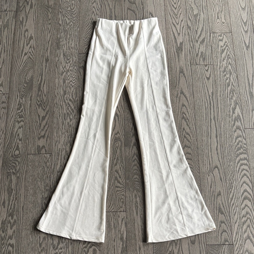 Wet Seal Ribbed Wide Leg Pants🤍💫